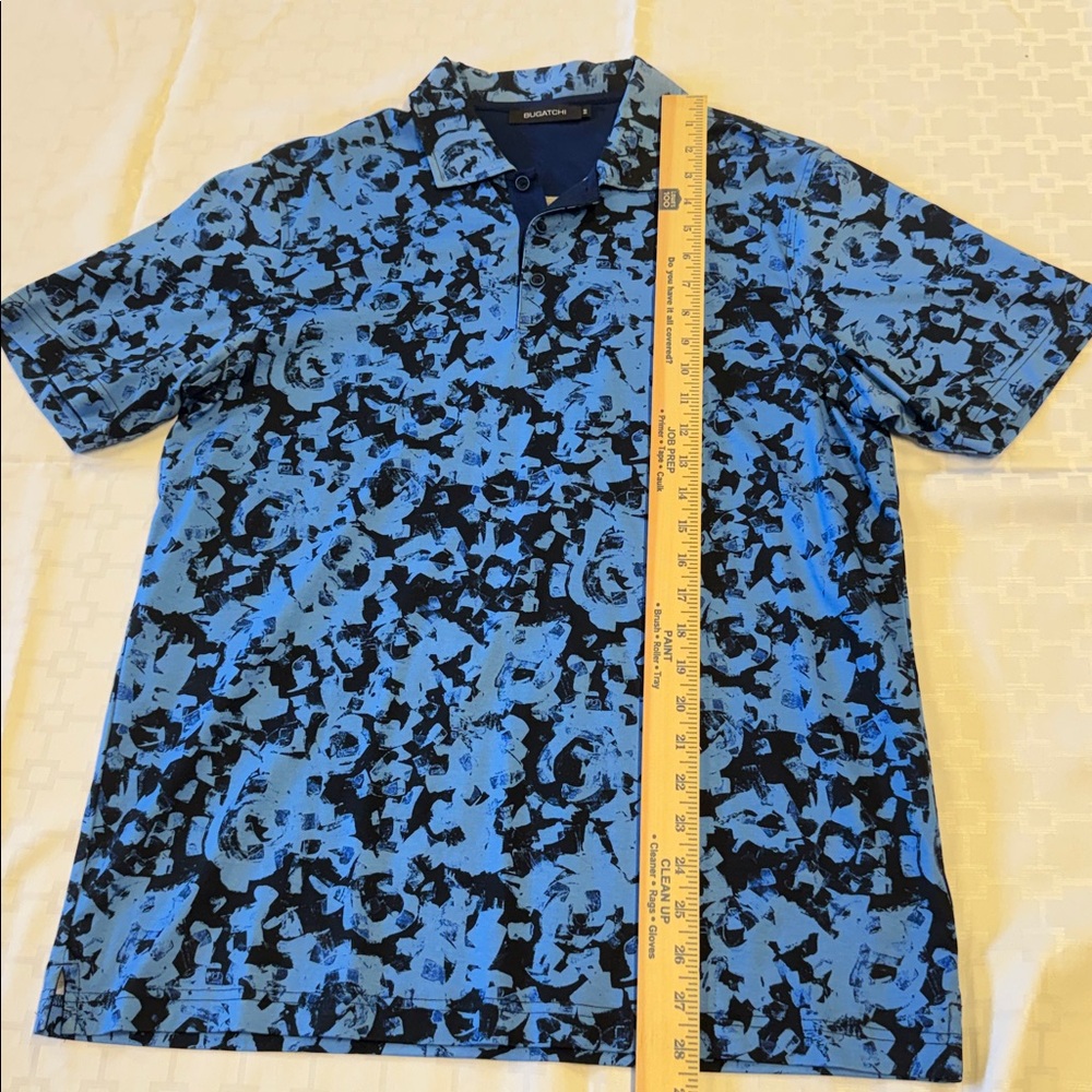 Bugatchi Blue Pattern Polo - image 6